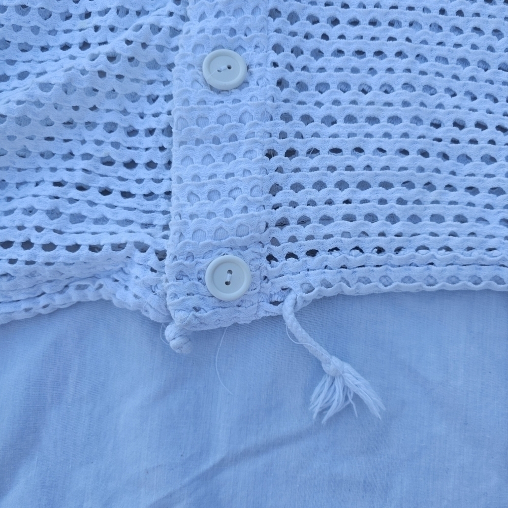 Baja blue crochet white jacket with hood size - Picture 7 of 10